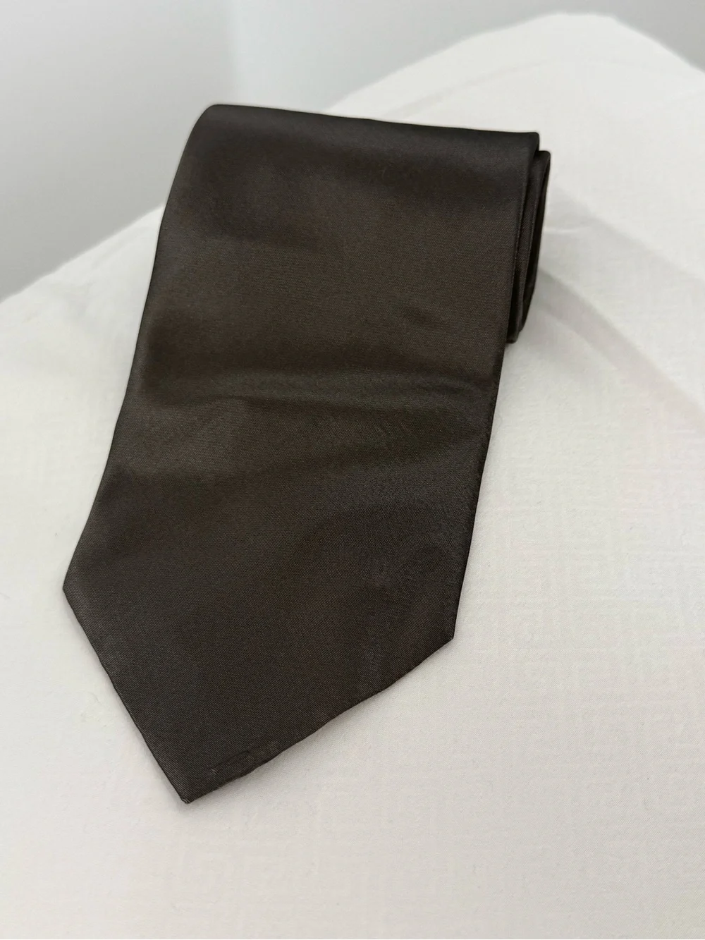 Van Heusen made in Italy Black Solid Silk Tie
